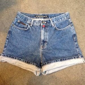 90s high waist hipster Jean Shorts