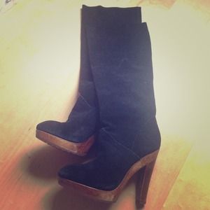 Michael Kors suede platform boots