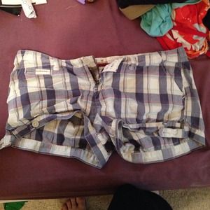 Hollister Blue plaid shorts