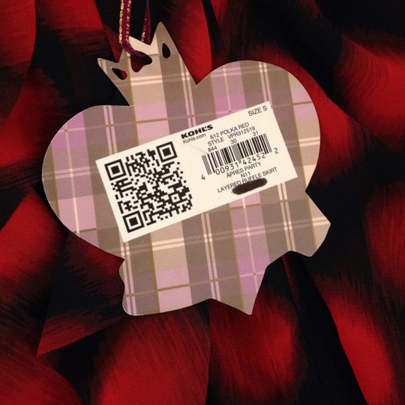 Vera Wang Black with red Polka dot skirt - Picture 3 of 4