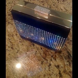 Beautiful, black & rhinestone clutch. Brand New!