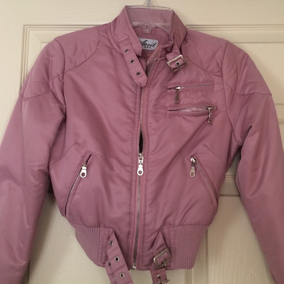 Dark Pink Outerwear Jacket