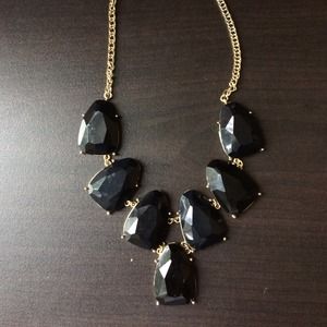 Black and gold statement necklace