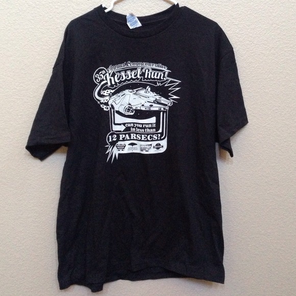 Star Wars Han Solo Kessel Run Shirt Black Size XL