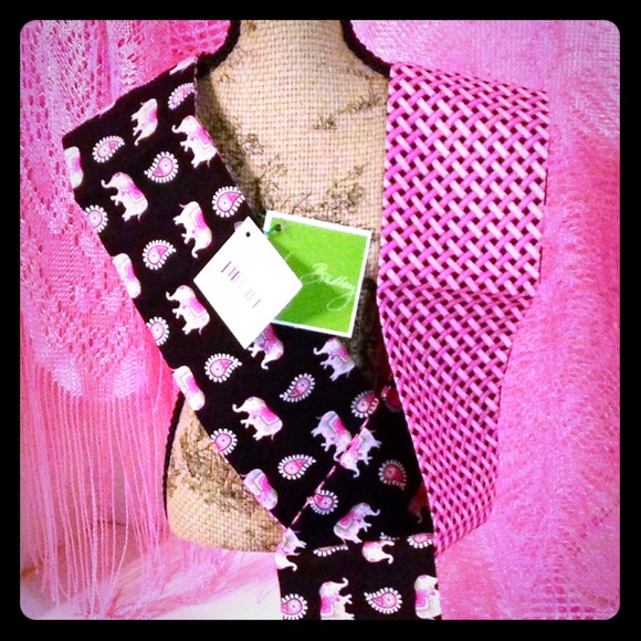 Vera Bradley Accessories - Vera Bradley Pink Elephants 50" Sash NWT