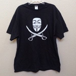 Skull & Crossbones Vendetta Guy Fawkes Mask Shirt