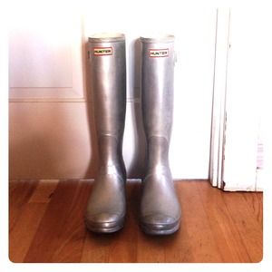 Silver hunter rainboots