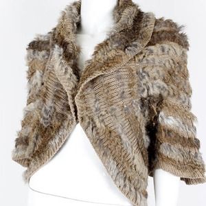 💯Rabbit Fur Wide Sleeve Shawl