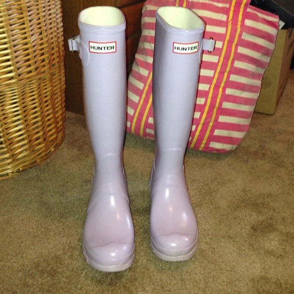 lilac hunter boots