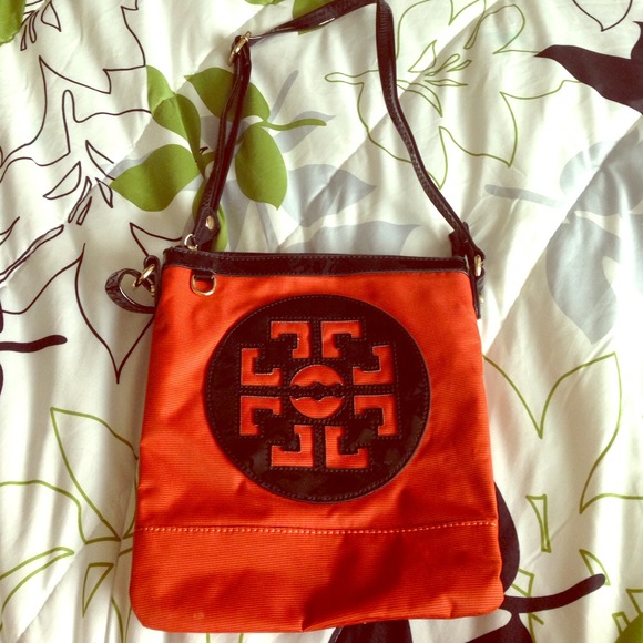 Orange cross purse