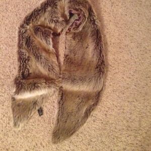 Faux fur shawl