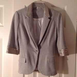 Boston Proper blazer with metallic detailing