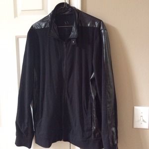MENS BLACK JACKET WITH PACHES