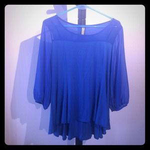 Sheer Blue Ballerina Blouse