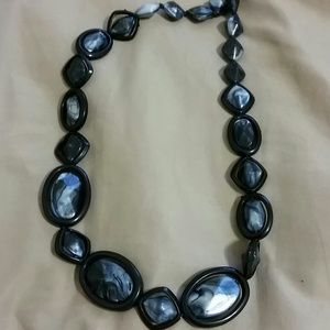 Dark blue African necklace