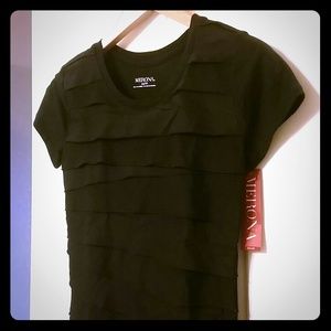 Merona Black Ruffled Shirt