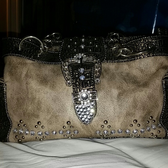 Brown/tan western purse