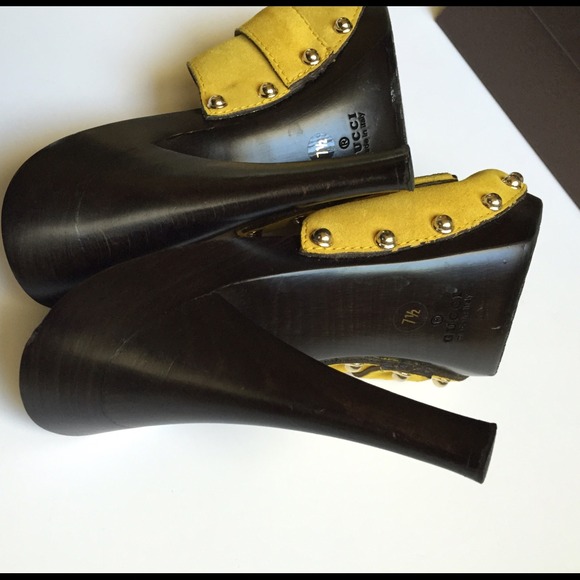 ❗️SOLD❗️Gucci Horsebit Slides Yellow 7.5 - Picture 2 of 4