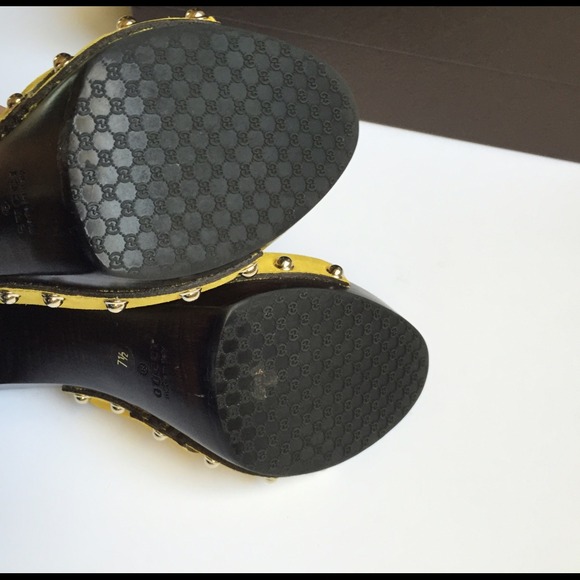 ❗️SOLD❗️Gucci Horsebit Slides Yellow 7.5 - Picture 3 of 4