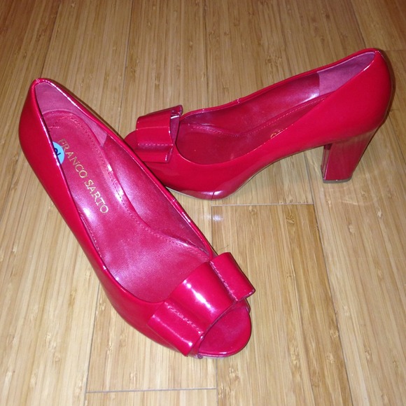 Franco Sarto Red bow heels 👠🎀