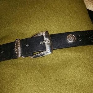 REDUCED Black / Silver Brighton Belt