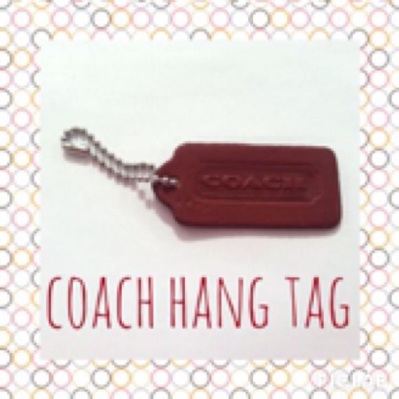 Coach Hangtag Red Leather!