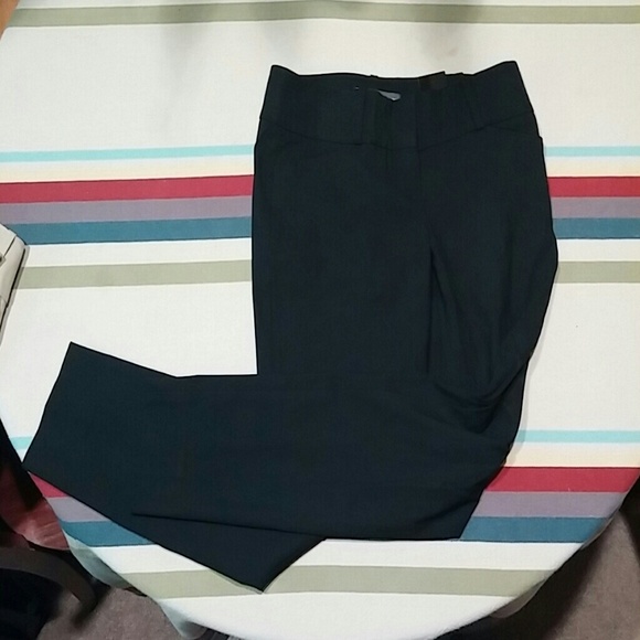 Black Stretch Ankle Length Pants