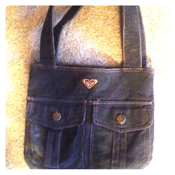 Navy Blue Corduroy Roxy Tote