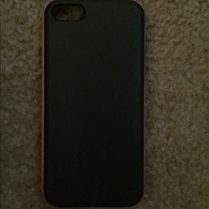 iPhone 5C black and pink plastic Case