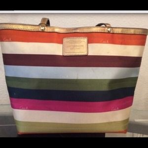 Authentic multicolor coach purse