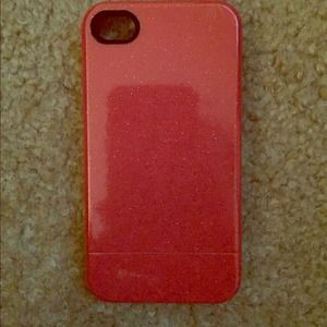 iPhone 4s Hard raspberry Glitter case