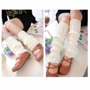 Knit cozy leg warmer