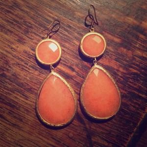 Coral drop earrings