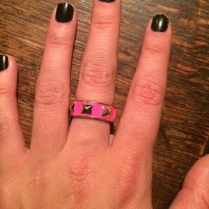 Neon studded ring