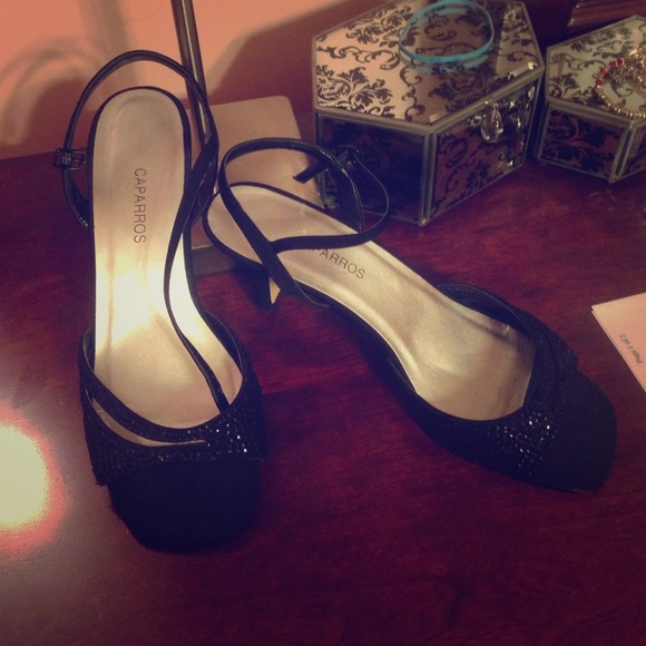 Black short heels