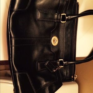 Coach leather black handbag