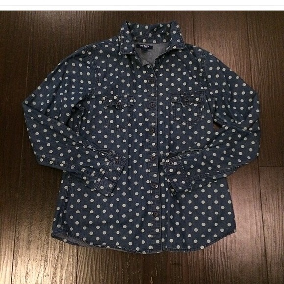 Polka Dot Chambray Shirt