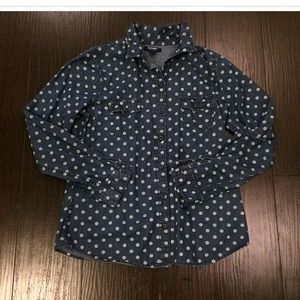Polka Dot Chambray Shirt
