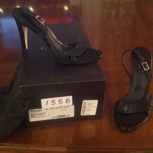 Authentic Gucci black sling backs