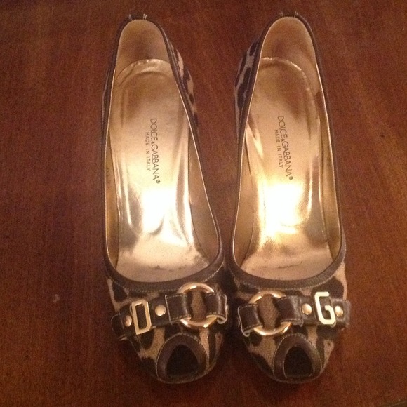 Authentic dolce & gabbana Leopard print peeptoes - Picture 3 of 3