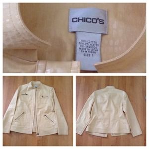 Chico's Faux Croc Print Jacket