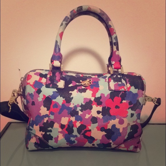 Tory Burch Robinson Duriez Print Satchel Handbag - Picture 1 of 4