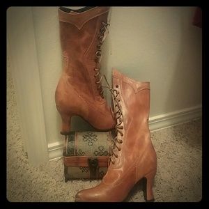 Victorian style lace up boots