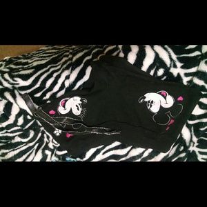 Minnie and Micky black pj shorts