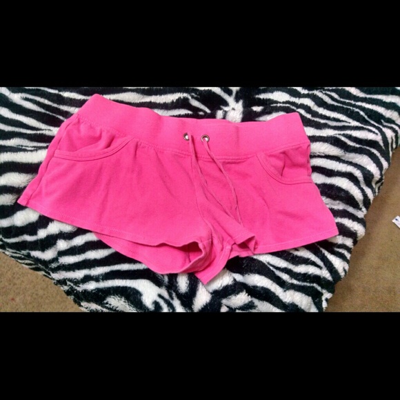 Pink pajama shorts