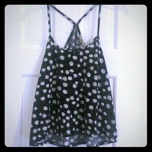Daisy print racerback tank