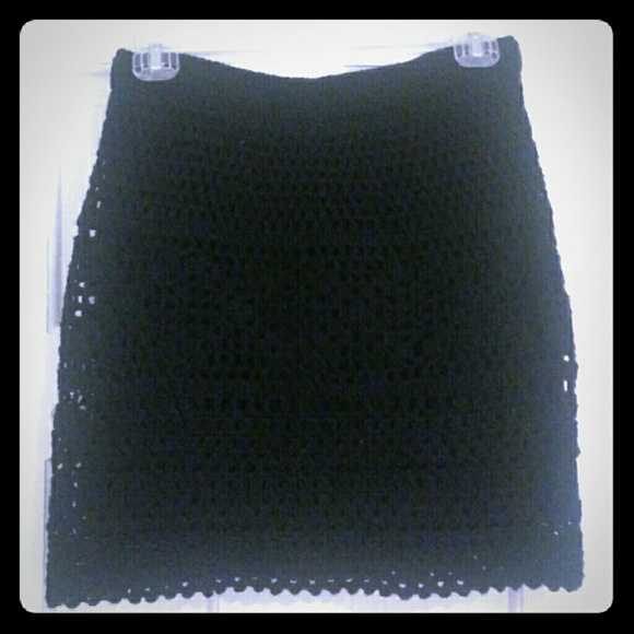 Crocheted mini skirt