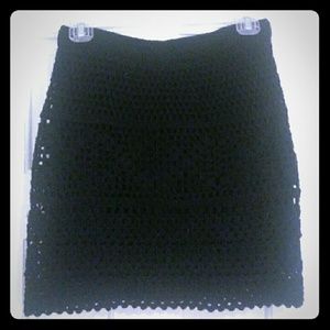Crocheted mini skirt