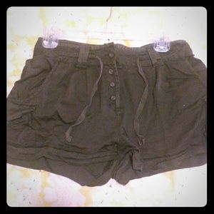 Charcoal gray waist hight shorts