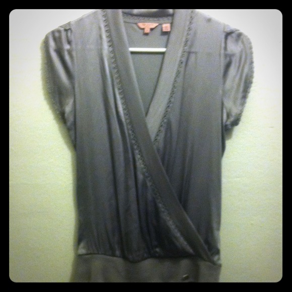 TED BAKER metallic silk top
